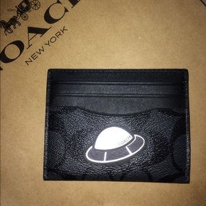 Coach Signature Space Logo ID Card Case